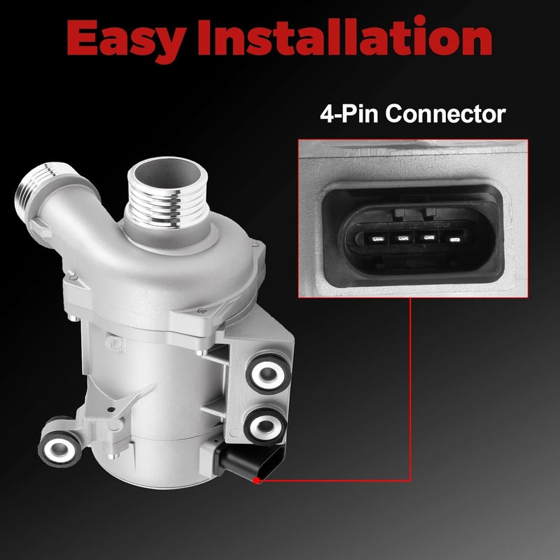 Qdlauto Electric Engine Water Pump with Thermostat Compatible with 328i 323i 128i 528i 325i 330i 525i Replace 11517546994 11517563183 11517586924 - Image 3